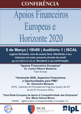 conferencia apoios financeiros horizonte 2020