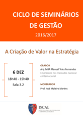 Ciclo de Seminários do Curso de Gestão, 2016/17