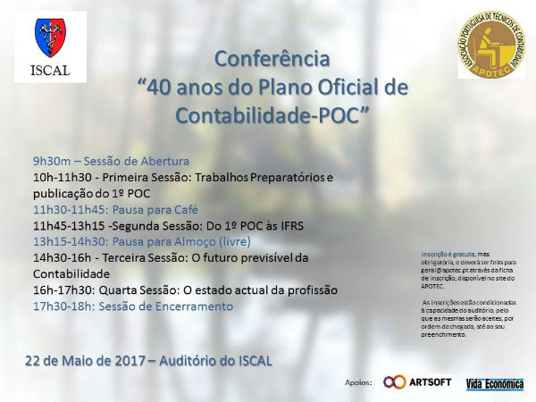 Conferência "40 anos de Plano Oficial de Contabilidade"