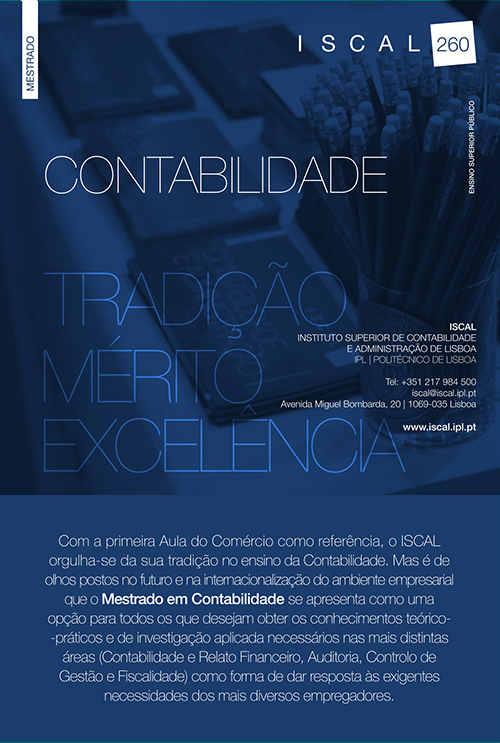 Folheto do Mestrado em Contabilidade