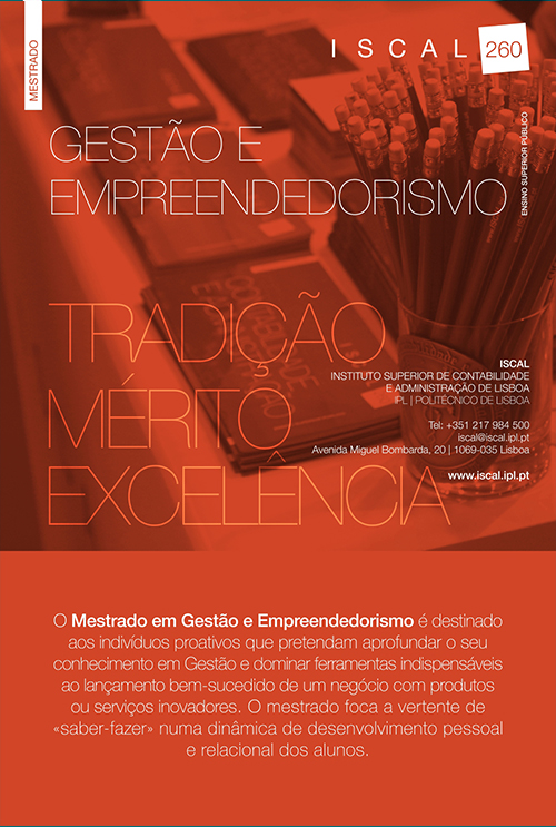 Mestrado em Gest&atilde;o e Empreendedorismo