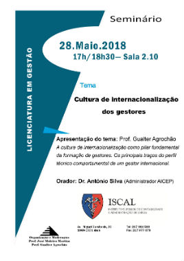 Seminário "Cultura de internacionalização dos gestores"
