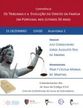 Conferência "Os Tribunais e a  Evolução do Direito da Família em Portugal nos últimos 50 anos"