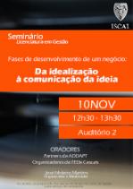 Seminário "Fases de desenvolvimento de um negócio: da idealização à comunicação da ideia"