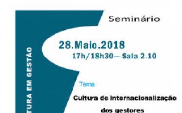 Seminário "Cultura de internacionalização dos gestores"